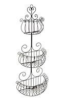 Algopix Similar Product 9 - MyGift Wall Mounted 3 Tier Black Iron
