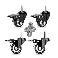 Algopix Similar Product 18 - 2 Stem Caster Wheels with Safety Dual