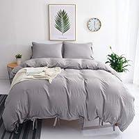 Algopix Similar Product 11 - MMeagle Duvet Cover GreySolid Color