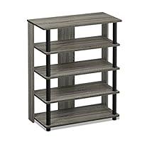 Algopix Similar Product 12 - FURINNO TurnNTube 5 Tier Shoe Rack