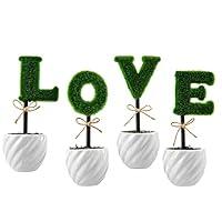 Algopix Similar Product 8 - MyGift Set of 4 Decorative Artificial