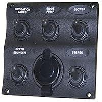 Algopix Similar Product 20 - SeaSense Marine 5 Way Switch Panel,Black