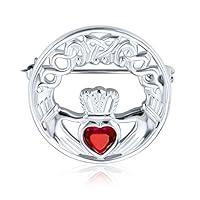 Algopix Similar Product 5 - Celtic Claddagh Round Circle Brooch Pin