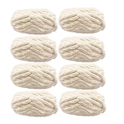 8 oz Orange Chunky Knit Chenille Yarn,Chunky Chenille Yarn,Jumbo Chenille  Yarn,Hand Knit Blanket Yarn Arm Knit Yarn