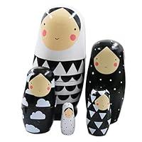 Algopix Similar Product 20 - Eioflia Russian Dolls 5PCS Wooden