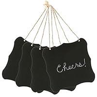 Algopix Similar Product 13 - Set of 4 Black 55 Inch Hanging Wood