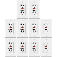 Algopix Similar Product 4 - ELECTECK 10 Pack GFCI Outlets 20 Amp