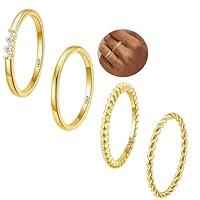 Algopix Similar Product 5 - WEDDINEN Gold Rings for Women Non