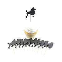 Algopix Similar Product 5 - Poodle Cupcake Toppers Set of 12 