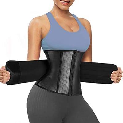 Sweat Waist Trainer for Women Neoprene Workout Corset Trimmer Belt Body  Shaper