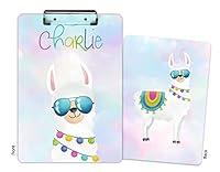 Algopix Similar Product 4 - Personalized Llama Rainbow Clipboard