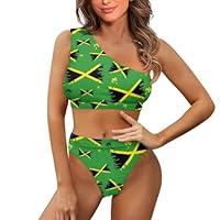 Algopix Similar Product 4 - Pugasmiru Green Jamaica Flag Women