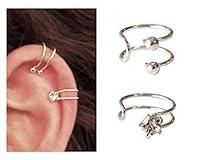 Algopix Similar Product 12 - Set of 2 Sterling Silver Tiny 8mm Ear