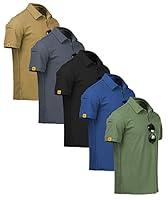 Algopix Similar Product 8 - ZITY 5 Pack Mens Polo Shirt Short