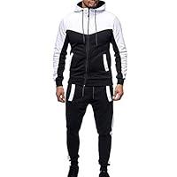 Algopix Similar Product 1 - WUAIMen Tracksuit Set Patchwork