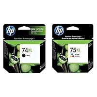 Algopix Similar Product 18 - HP 74XL Black and HP 75XL TriColor Ink