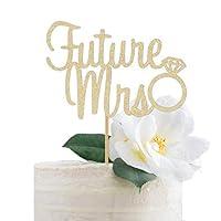 Algopix Similar Product 12 - Future Mrs Cake Topper Gold  Bridal