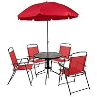 Algopix Similar Product 8 - Flash Furniture Nantucket 6 Piece Red