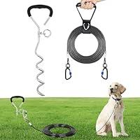 Algopix Similar Product 6 - Supet Dog Tie Out Cable and Stake