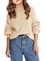 Algopix Similar Product 14 - Girls Oversized Long Sleeve Sweaters