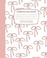 Algopix Similar Product 4 - Composition Notebook Pink Bow Pattern