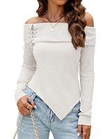 Algopix Similar Product 13 - Bluetime Womens Off Shoulder Sweater