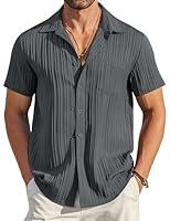 Algopix Similar Product 7 - COOFANDY Men Short Sleeve Button Up