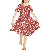 Algopix Similar Product 8 - Wideasale Girls Summer Dress Christmas