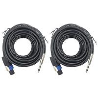 Algopix Similar Product 8 - ROCMUZZK 2 Pack 50ft Speakon to 14