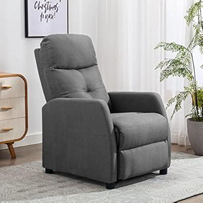 Upholstered Recliner Chair Adjustable Home Theater Seating with