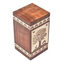 Algopix Similar Product 16 - Wooden urn for human ashes urn box for