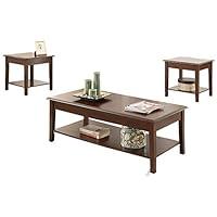 Algopix Similar Product 19 - Benjara Wooden Top Table Set, Brown,
