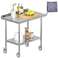 Algopix Similar Product 4 - Stainless Steel Work Table with Wheels