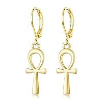 Algopix Similar Product 16 - HELORET Ankh Earrings Leverback