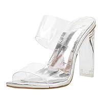 Algopix Similar Product 17 - Cenglings Womens High Heel Mules Clear