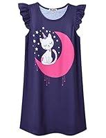 Algopix Similar Product 11 - Girls Cat Nightgown Cotton Pajamas