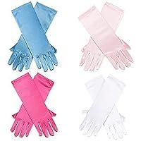 Algopix Similar Product 17 - Girl Dress Up Satin Gloves for Princess