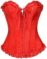 Algopix Similar Product 6 - SZIVYSHI Poppy Red Corset Top for Women