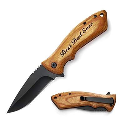 Best Deal for Personalized Engraved Folding Knife for Dad from Son