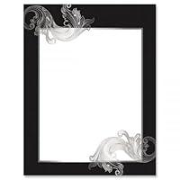 Algopix Similar Product 14 - Silver Antique Frame Letter Papers25