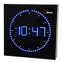 Algopix Similar Product 10 - Big Digital Blue LED Square Wall Clock