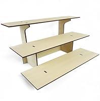 Algopix Similar Product 15 - 3Tier Straight Wooden Retail Table