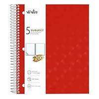 Algopix Similar Product 11 - ViVin Spiral Notebooks 5 Subject