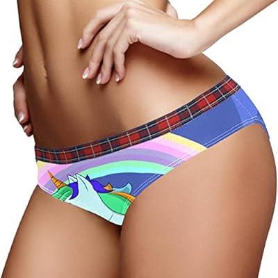 Patterned Unicorn Womens Lace Underwear Lycra Comfort Briefs