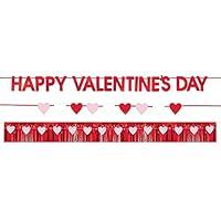 Algopix Similar Product 17 - Happy Valentines Day Pink  Red Banner