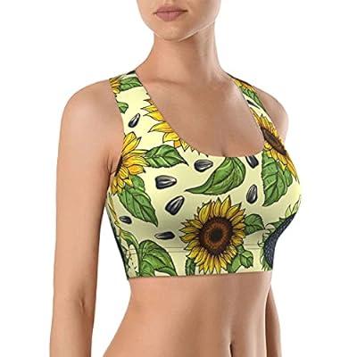 Best Deal for ZXXX Sports Bras for Women's Removable Chest Pad Yellow