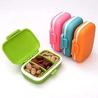 Algopix Similar Product 13 - 4 Colours Pill Box 3 Compartments