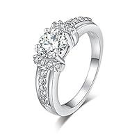 Algopix Similar Product 11 - YAZILIND Women Rings Elegant Platinum