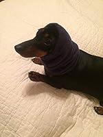 Algopix Similar Product 17 - Navy Blue Fleece Dog Snood Hat Hood