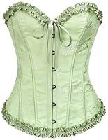 Algopix Similar Product 4 - SZIVYSHI Grass Green Corset Top for